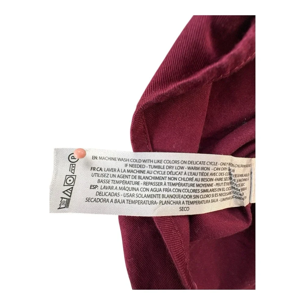Ariat XXL Maroon Long Sleeve Button Front Shirt Western Casual‎ Mens